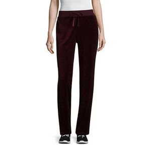 St Johns Bay Active Velour Pull On Petite Pant New